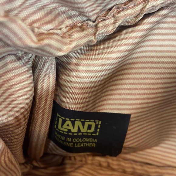 Unisex Land Santa Fe Calf Leather Two Tone Large Zippered Belt Bag Fanny Pack - Picture 10 of 12